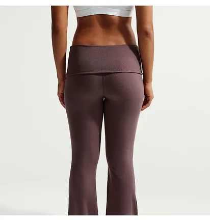 Штани жіночі Nike Sportswear Chill Knit Mid-Rise Tight Ribbed Bordo IF0240-502