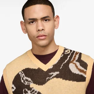 Жилетка мужская Nike Sb Sweater Sleeveless Jumper Beige/Brown FV7391-202