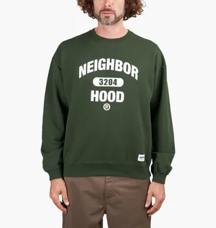 Свитшот мужской Neighborhood College Green 231FPNH-CSM01-GREEN