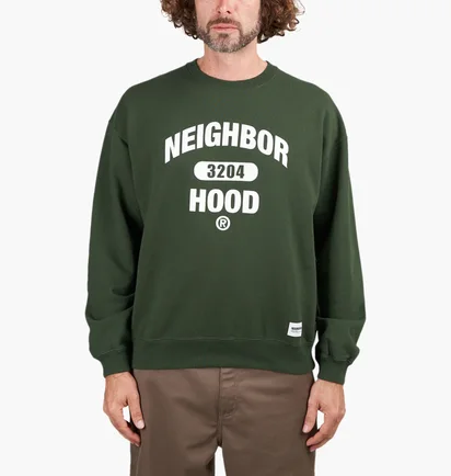 Свитшот мужской Neighborhood College Green 231FPNH-CSM01-GREEN