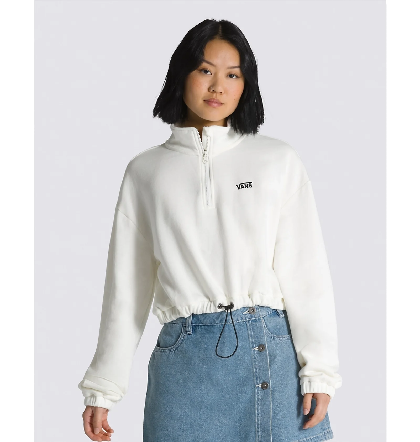 ᐉ Кофта женская Vans Left Chest Logo Mock Neck Half Zip Hoodie