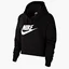 Худи женское Nike W Nsw Essntl Flc Gx Crop Hdy Black CJ6327-010