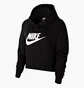 Худи женское Nike W Nsw Essntl Flc Gx Crop Hdy Black CJ6327-010
