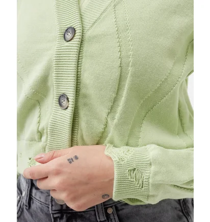 Кофта жіноча Han Kjobenhavn Han Kjobenhavn Cropped Cardigan Green F-131310