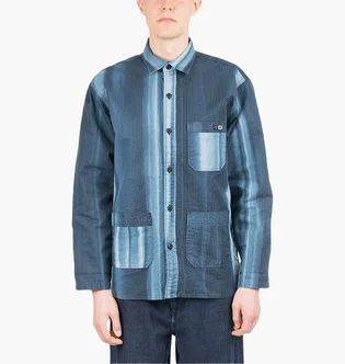 Рубашка унисекс EDWIN Major Tie Dye Ripstop Shirt Blue I029247.0DT.AB.03