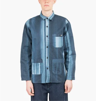 Рубашка унисекс EDWIN Major Tie Dye Ripstop Shirt Blue I029247.0DT.AB.03
