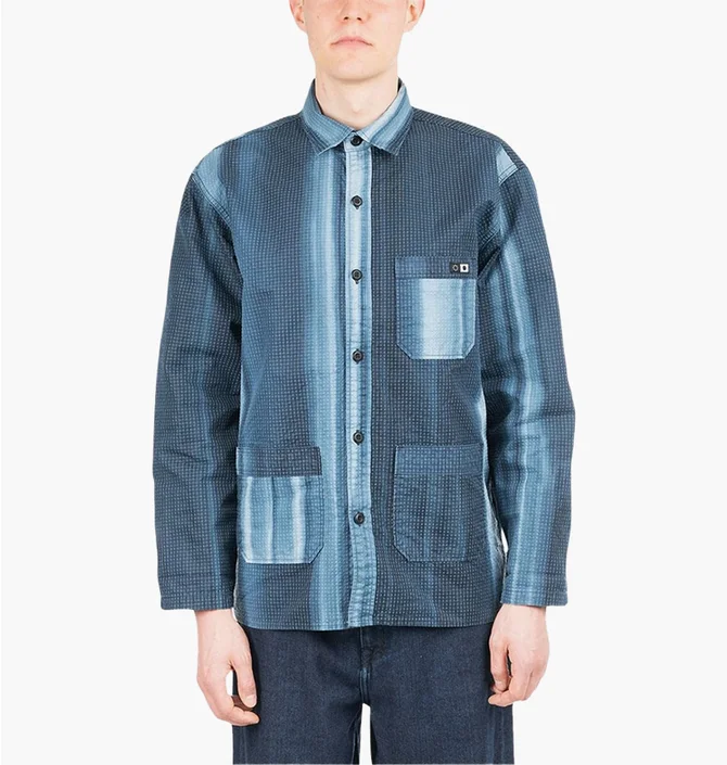 Рубашка унисекс EDWIN Major Tie Dye Ripstop Shirt Blue I029247.0DT.AB.03