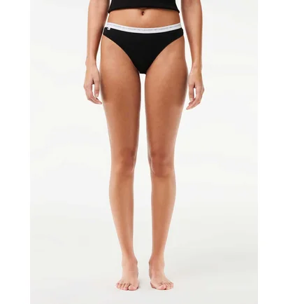 Трусики женские Lacoste Stretch Cotton String Briefs (3 шт) Black 8F1341031