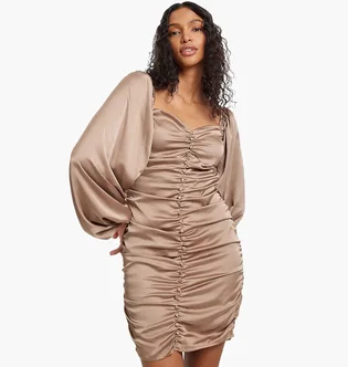 Плаття жіноче Na-Kd Button Detail Brown 1017-002038