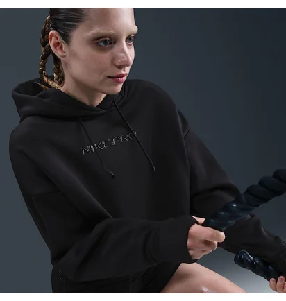 Худи женское Nike Pro Therma-Fit Fleece Hoodie Black HV3600-010