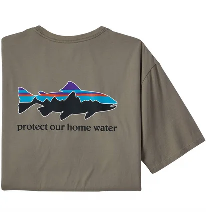 Футболка мужская Patagonia Home Water Trout Organic T-Shirt Grey 37547GDNG