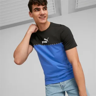 Футболка чоловіча Puma Essentials Block Tape Blue/Black 673341-92
