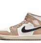 Кроссовки женские Air Jordan 1 Mid Brązowe White/Beige BQ6472-103