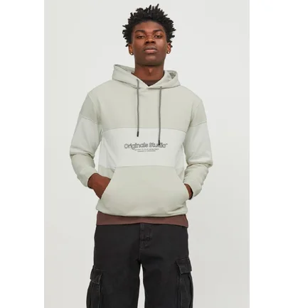 Худи мужское Jack & Jones Jorlakewood Bf Ln Beige 12246802-MOONBEAM