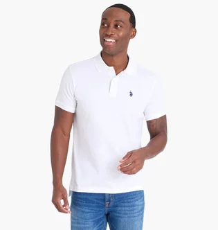 Поло чоловіче U.S. Polo Assn Slim Fit Solid Pique White 11C581-3O00A-WHITE