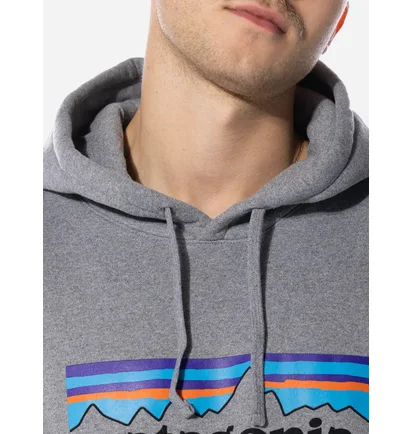 Худи мужское Patagonia P-6 Logo Uprisal Hoody Gravel Heather Grey GLH39622
