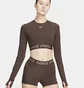 Лонгслив женский Nike Dri-Fit Pro 365 Brown FV5484-237