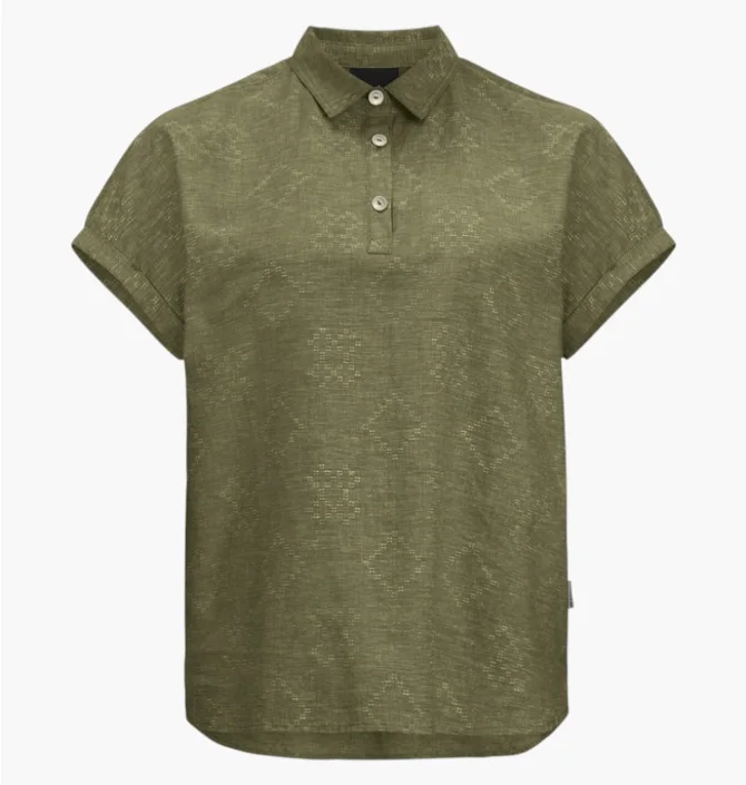 Сорочка жіноча Jack Wolfskin Karana Olive 1404011-4511
