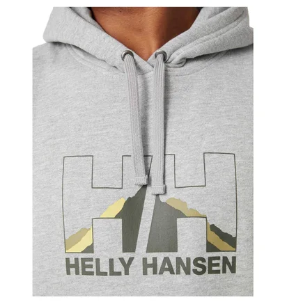 Худи мужское Helly Hansen Nord Graphic Pull Over Hoodie Grey 62975-950
