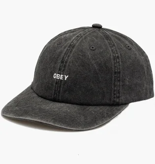 Кепка мужская OBEY Pigment Mental 6 Panel Strapback Black 100580386-BLK
