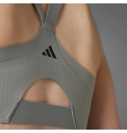Топ жіночий Adidas Tlrd Impact Luxe High-Support Zip Bra Grey IT6656