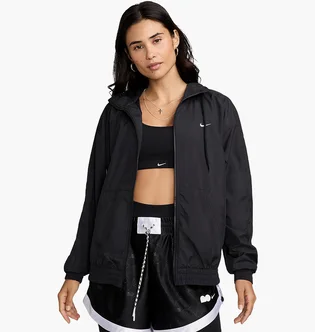 Олимпийка женская Nike Sportswear Classic Wovens Loose Uv Hooded Jacket Black FV6298-010