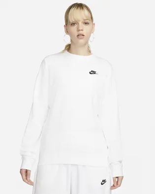 Світшот жіночий Nike Sportswear Club Fleece Crewneck Sweatshirt White Dq5473-100