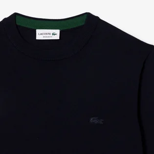 Свитшот мужской Lacoste Wool Crewneck Pullover Blue AH1969166