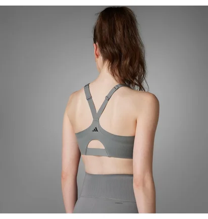 Топ жіночий Adidas Tlrd Impact Luxe High-Support Zip Bra Grey IT6656