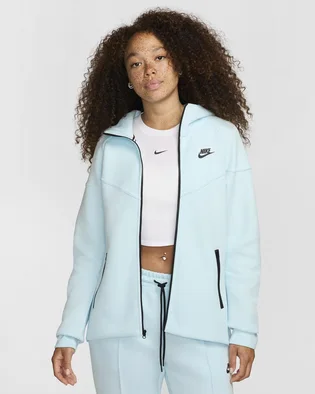Толстовка жіноча Nike Sportswear Tech Fleece Windrunner Full-Zip Hoodie Light Blue FB8338-474
