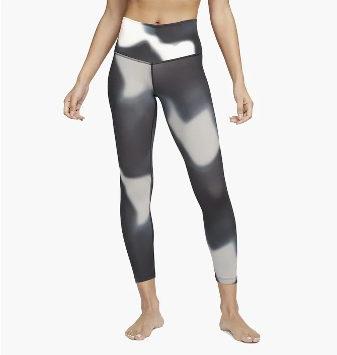 Леггинсы женские Nike Womens 7/8 High-Rise Printed Leggings Black/White Dm7015-070