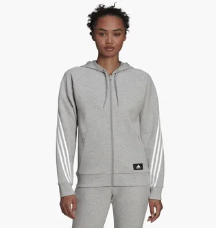 Толстовка жіноча Adidas Sportswear Future Icons 3-Stripes Hooded Track Top Grey H57289