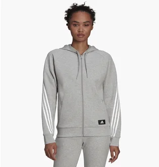 Толстовка женская Adidas Sportswear Future Icons 3-Stripes Hooded Track Top Grey H57289
