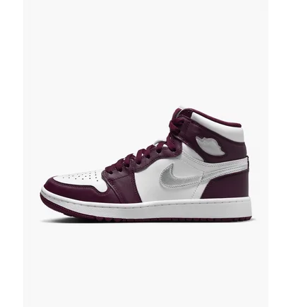 Кроссовки мужские Air Jordan I High G MenS Golf Shoes White/Bordo DQ0660-103