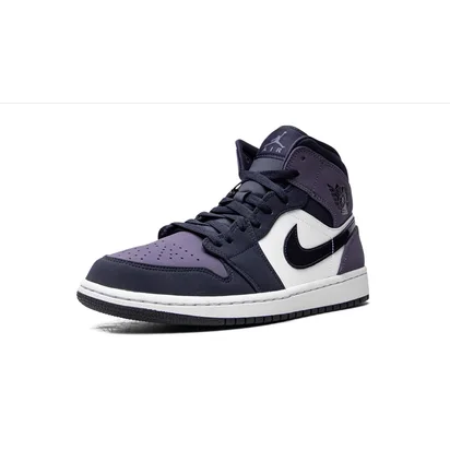 Кроссовки мужские Air Jordan 1 Mid Blue/Violet 554724-445