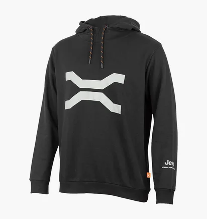 Худи мужское Jeep Hooded Sweatshirt Large Front Print Jx22A Black O102624-B967