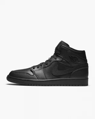 Кросівки чоловічі Air Jordan 1 Mid Triple Black 554724-091