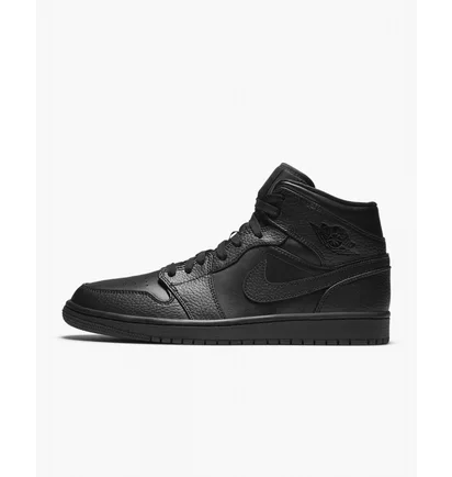 Кроссовки мужские Air Jordan 1 Mid Triple Black 554724-091