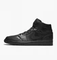 Кроссовки мужские Air Jordan 1 Mid Triple Black 554724-091