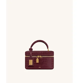 Сумка жіноча JW PEI Cleo Box Shape Top Handle Bag Claret Croc Bordo BB2025BG131452JWP