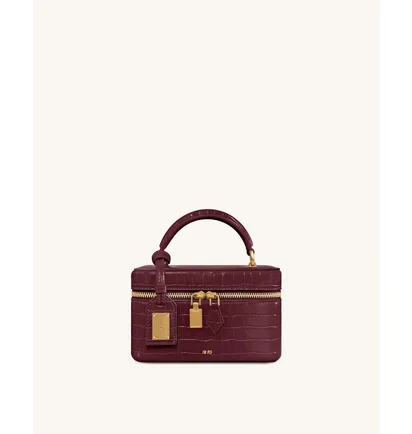 Сумка жіноча JW PEI Cleo Box Shape Top Handle Bag Claret Croc Bordo BB2025BG131452JWP