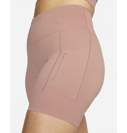 Топ женский Nike Go WomenS Firm-Support High-Waisted 8 Biker Shorts With Pockets Peach DQ5923-618