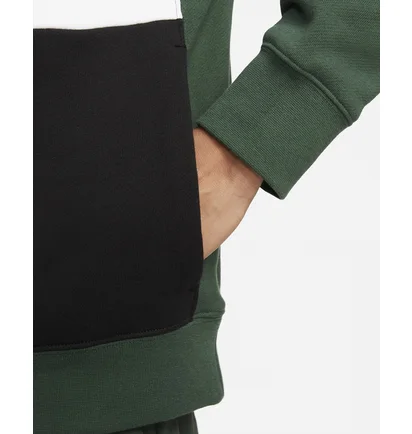 Худи мужское Nike Club Fleece MenS French Terry Color-Blocked Hoodie Green FB7415-323