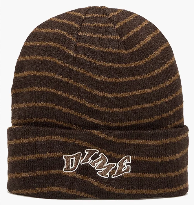 Шапка мужская Dime College Wave Cuff Beanie Brown DIMEFA2457BLK