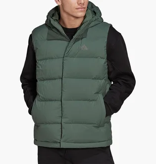 Жилетка мужская Adidas Helionic Hooded Down Gilet Green HG6274