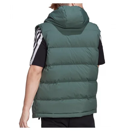 Жилетка чоловіча Adidas Helionic Hooded Down Gilet Green HG6274