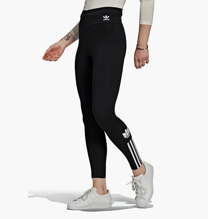 Леггинсы женские Adidas Adicolor 3D Trefoil High-Waisted Originals Black GT8461