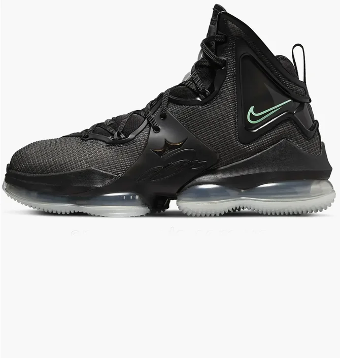 Кроссовки унисекс Nike Lebron Xix Black Green Glow Black Cz0203-003