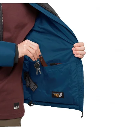 Пуховик чоловічий Jack Wolfskin 365 Fearless Down Puffer Black/Blue 1206421-1134