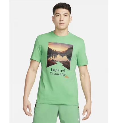 Футболка мужская Nike Trail Dri-Fit Running T-Shirt Turquoise FD0120-363